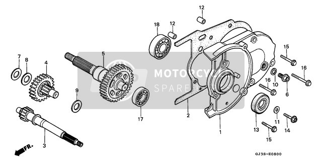 Honda SH50D 1995 Transmission pour un 1995 Honda SH50D